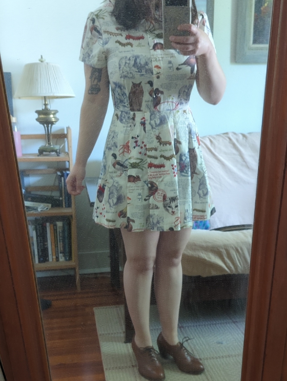 Dangerfield Alice In Wonderland Print Mini Dress - Picture 2 of 6